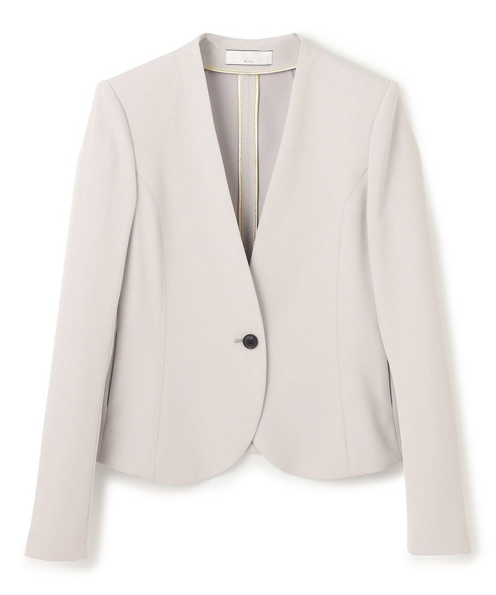 BEIGE， 【L-size・セットアップ対応】LUIZA / ノーカラージャケット 