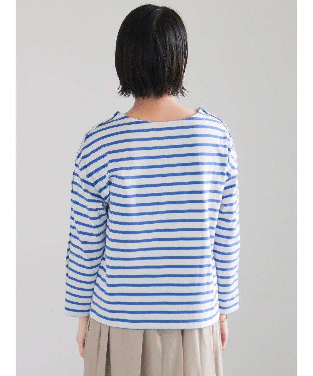 Te chichi ショルダー釦ボーダーカットソー 