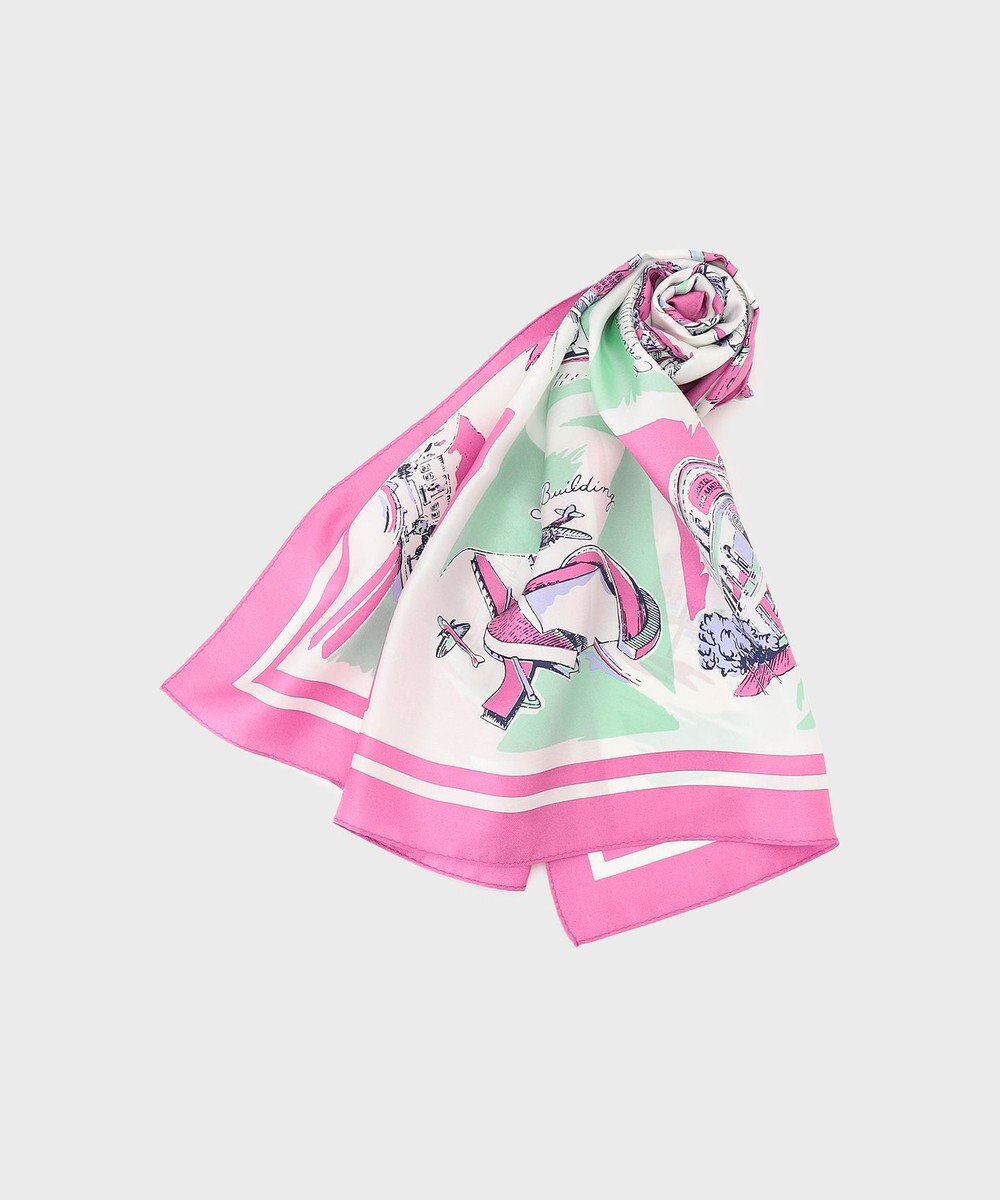 GRACE CONTINENTAL スーヴェニールプリントスカーフ 