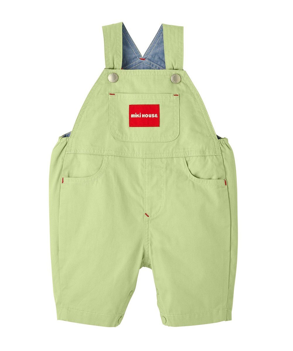 MIKI HOUSE HOT BISCUITS 【ミキハウス】【70-100cm】６分丈オーバーオール 