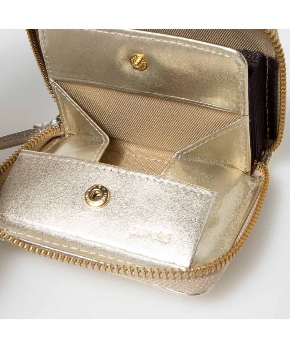 UNBILLION ペルケ perche / レザーメッシュ・ジャバラカードウォレット 