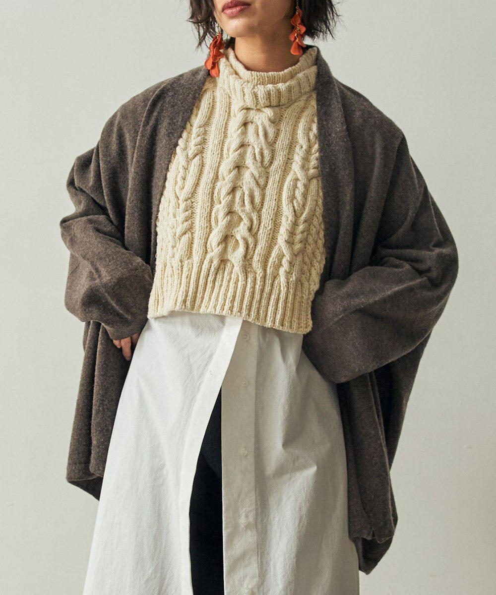 muuc 〈希少な素材〉〈高級15.5マイクロン長極細メリノウール100%〉〈ユニセックス〉ウルグアイウールのジャケットカーディガン 