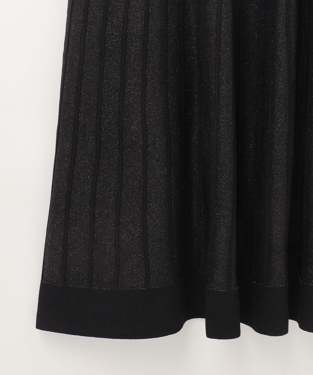 GRACE CONTINENTAL ラメシアープリーツニットワンピース 