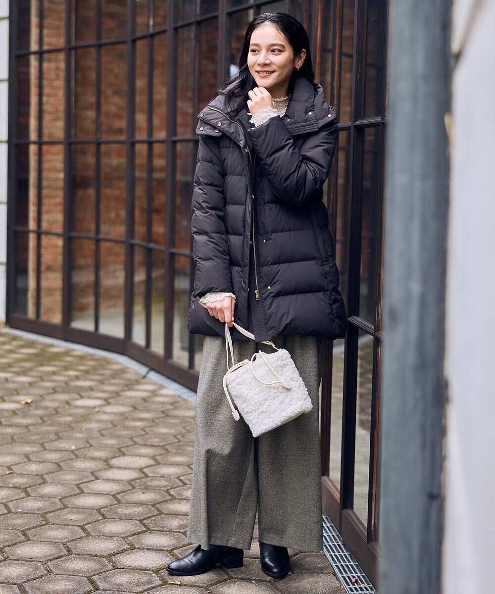 ANY L 【ウエストゴム】ライトツイードパンツ 