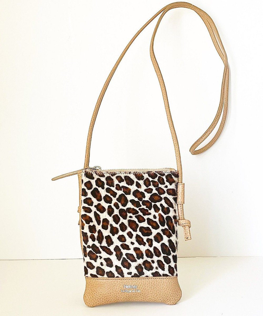 Hekhèr Le Style de Vie 【日本製】ハラコ×シュリンクレザー スマートフォンポシェット 