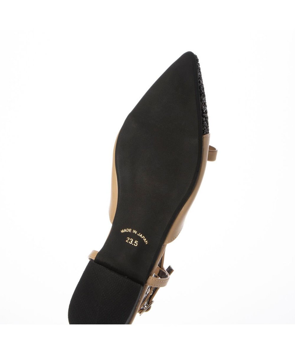 MODE ET JACOMO <carino>グリッターコンビフラットシューズ 