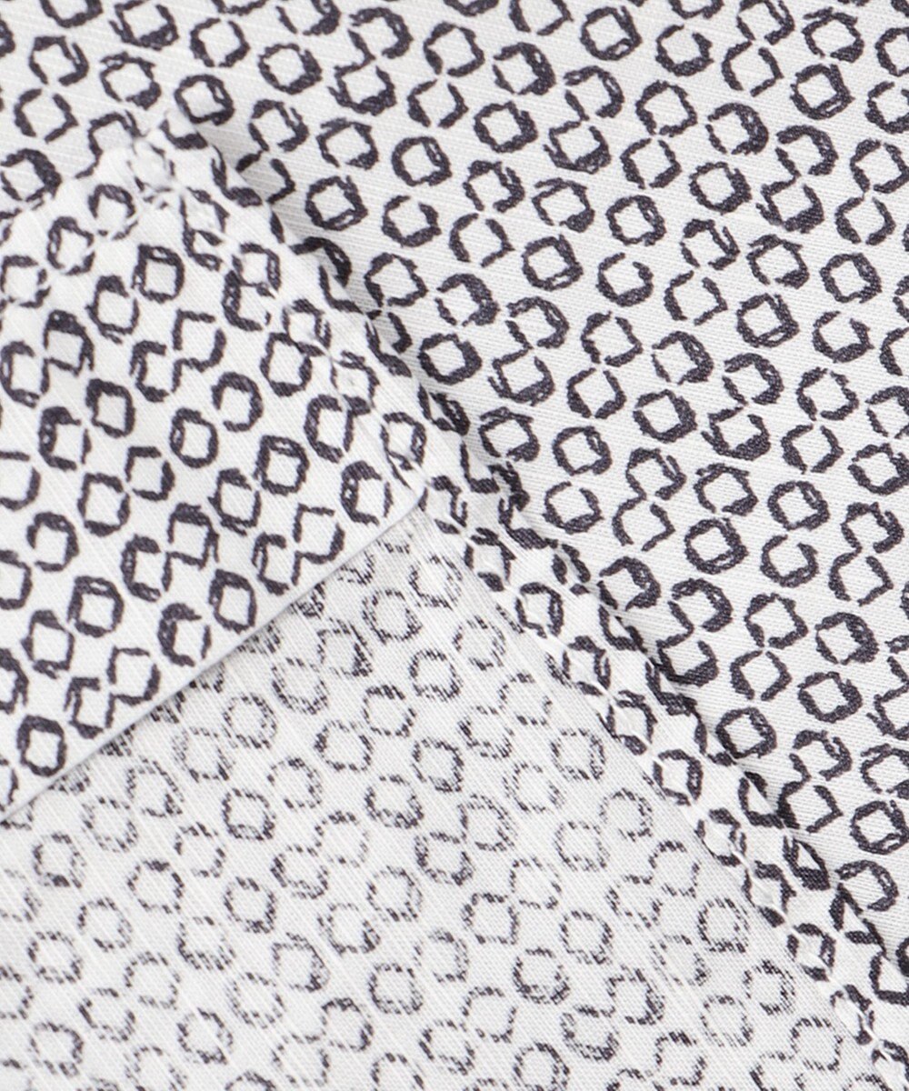 JOSEPH ABBOUD 【オーガニックコットン】リヨセルリネンプリント シャツ 