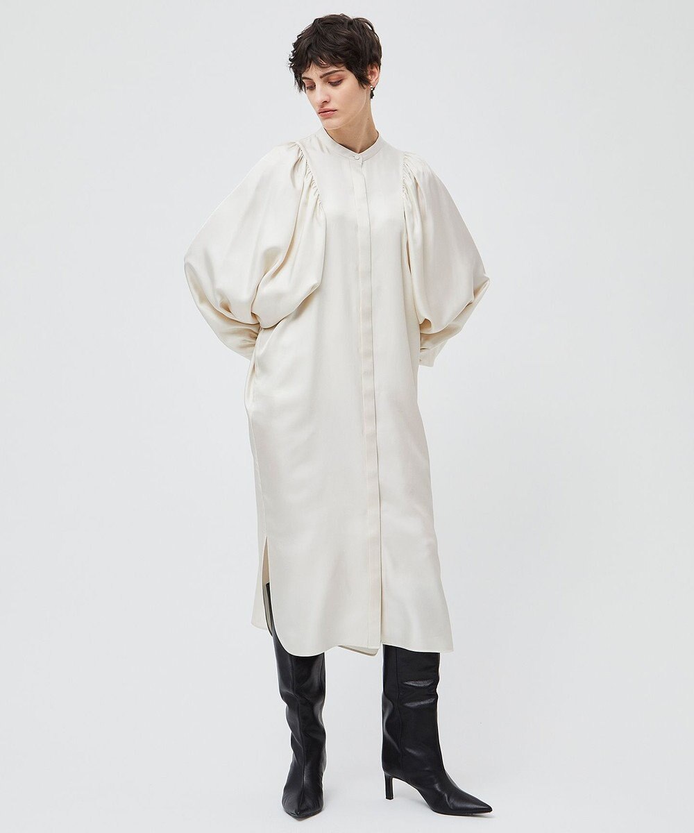 BEIGE， 【洗える】LISERONS / シルクパフワンピース 