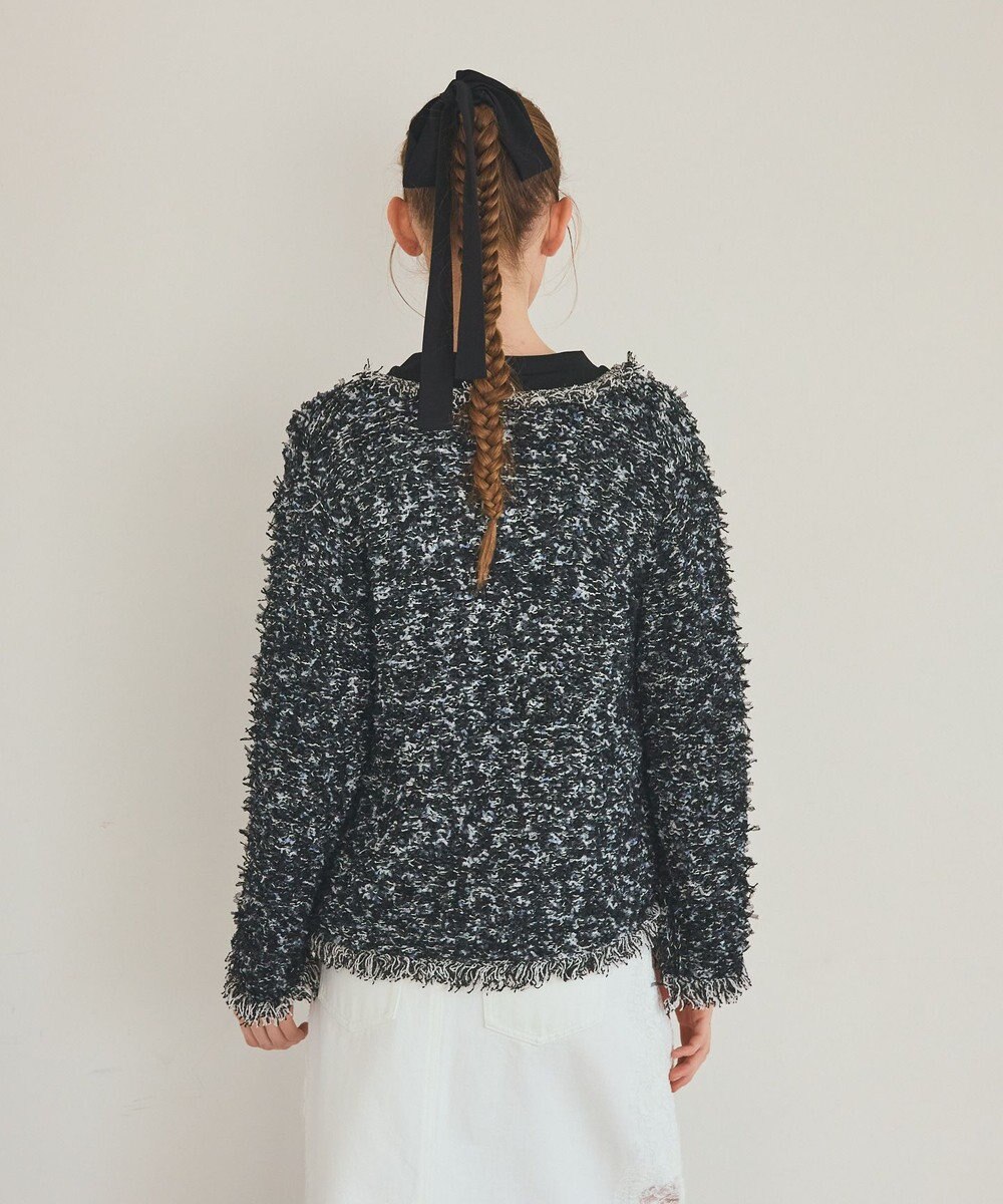 GRACE CONTINENTAL ツイーディーニットジャケット 