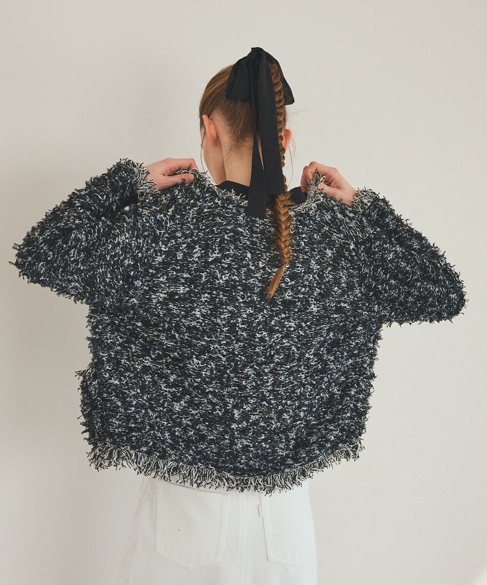 GRACE CONTINENTAL ツイーディーニットジャケット 