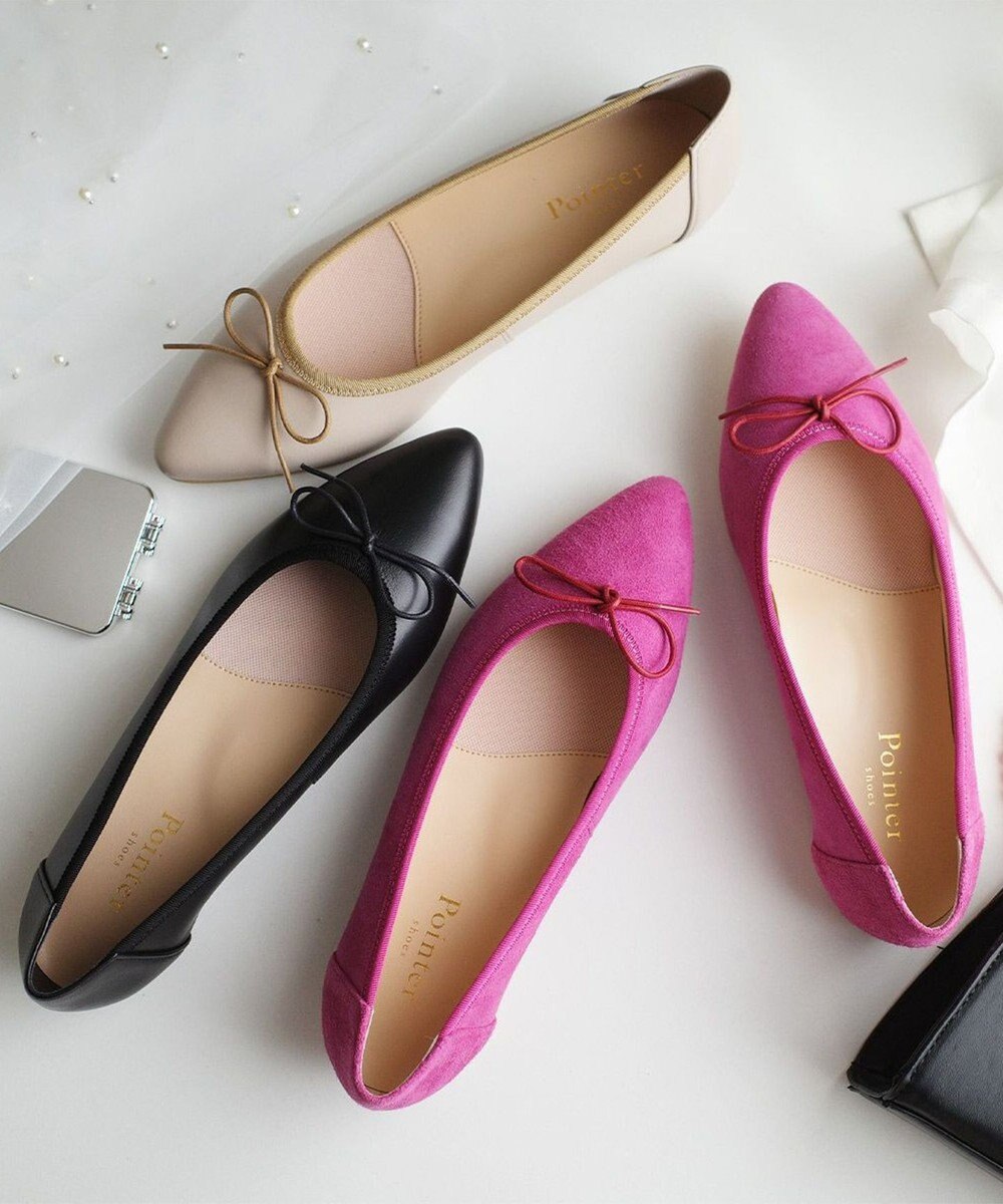 Pointer 日本製 本革大人女子のバレエシューズ 