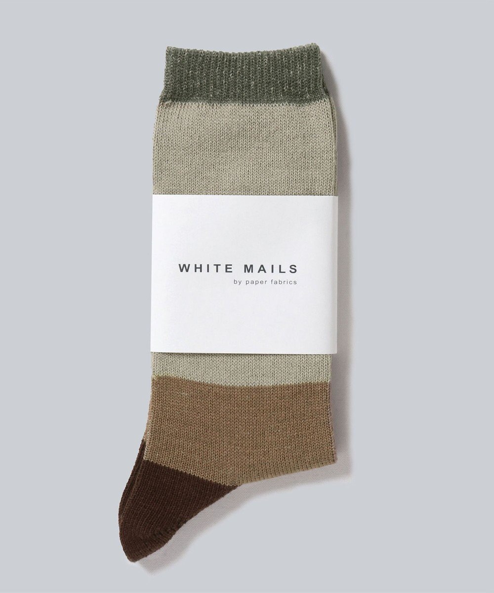 WHITE MAILS 【UNISEX】PAPER COLOR BLOCK SOCKS ソックス 