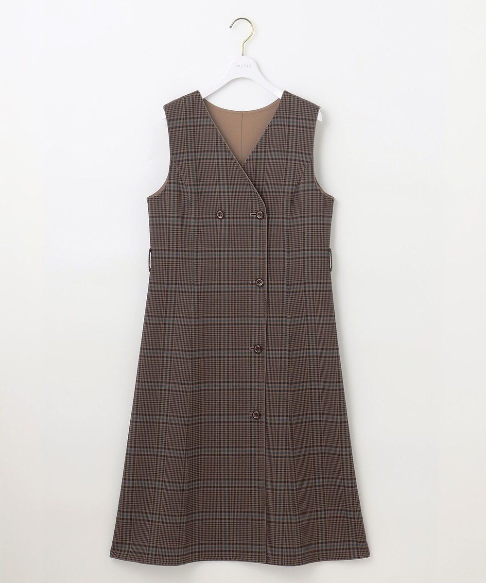 ANY SIS 【美人百花10月号掲載】リバーシブルチェックラップ ワンピース 