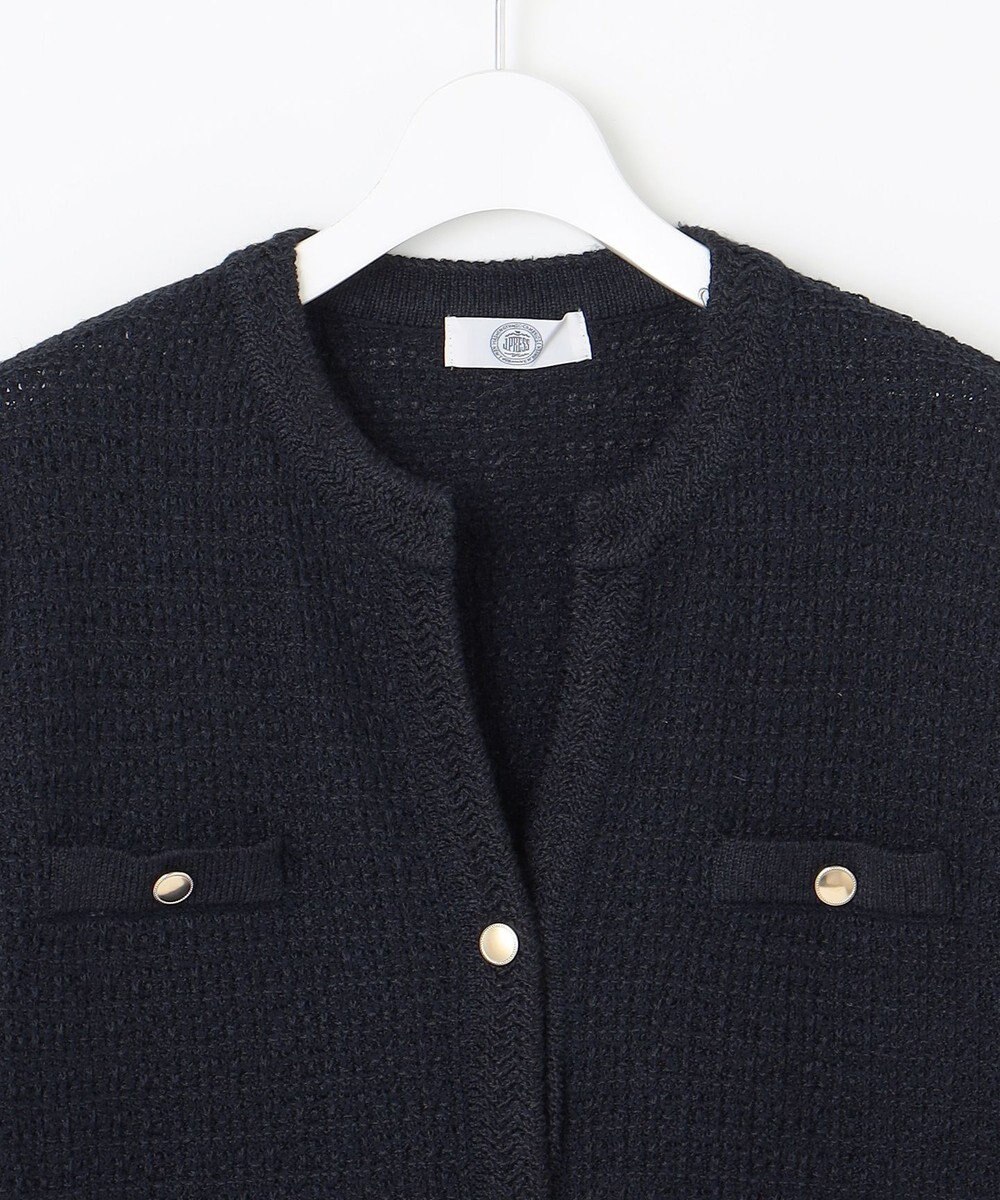 J.PRESS LADIES L 【洗える】DAILY TWEED ニット アウター 