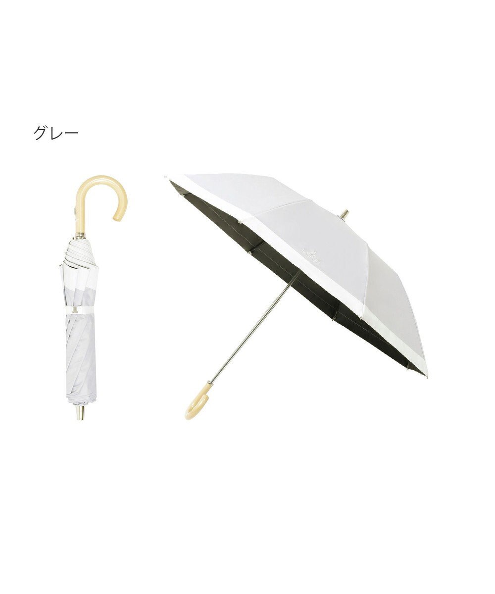 MOONBAT 【晴雨兼用日傘】ランバン コレクション（LANVIN COLLECTION）折りたたみ日傘 グログランリボン 