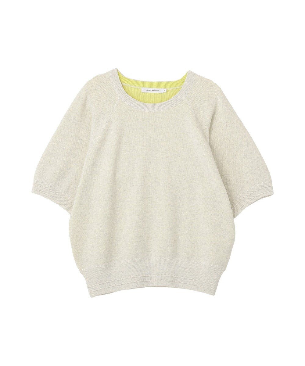AMERICAN HOLIC バイカラースウェットライクニット 