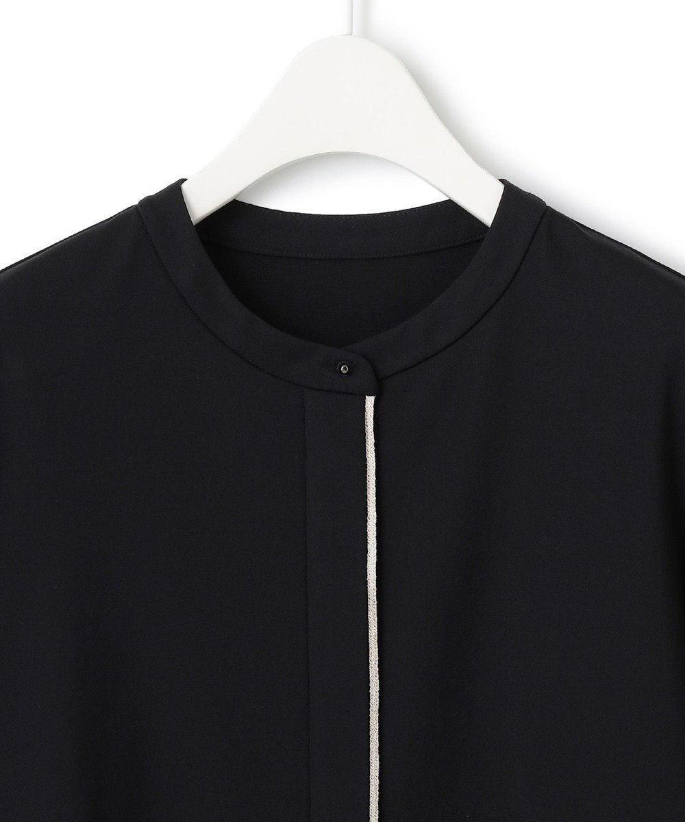 ICB L 【洗える】コンパクトモクロディ バンドカラーカットソー 