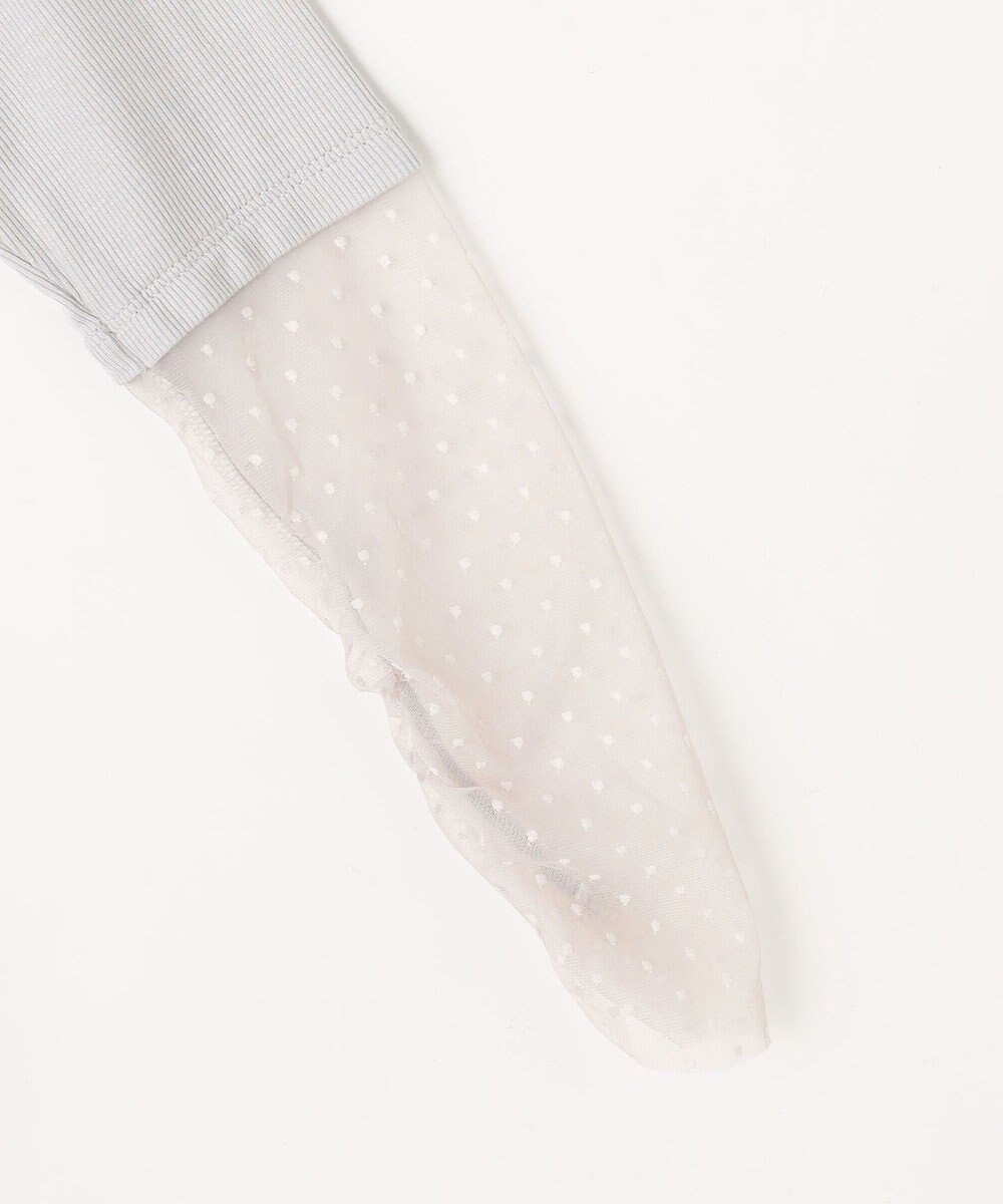 ANY 袖ドットチュールコンビインナー 