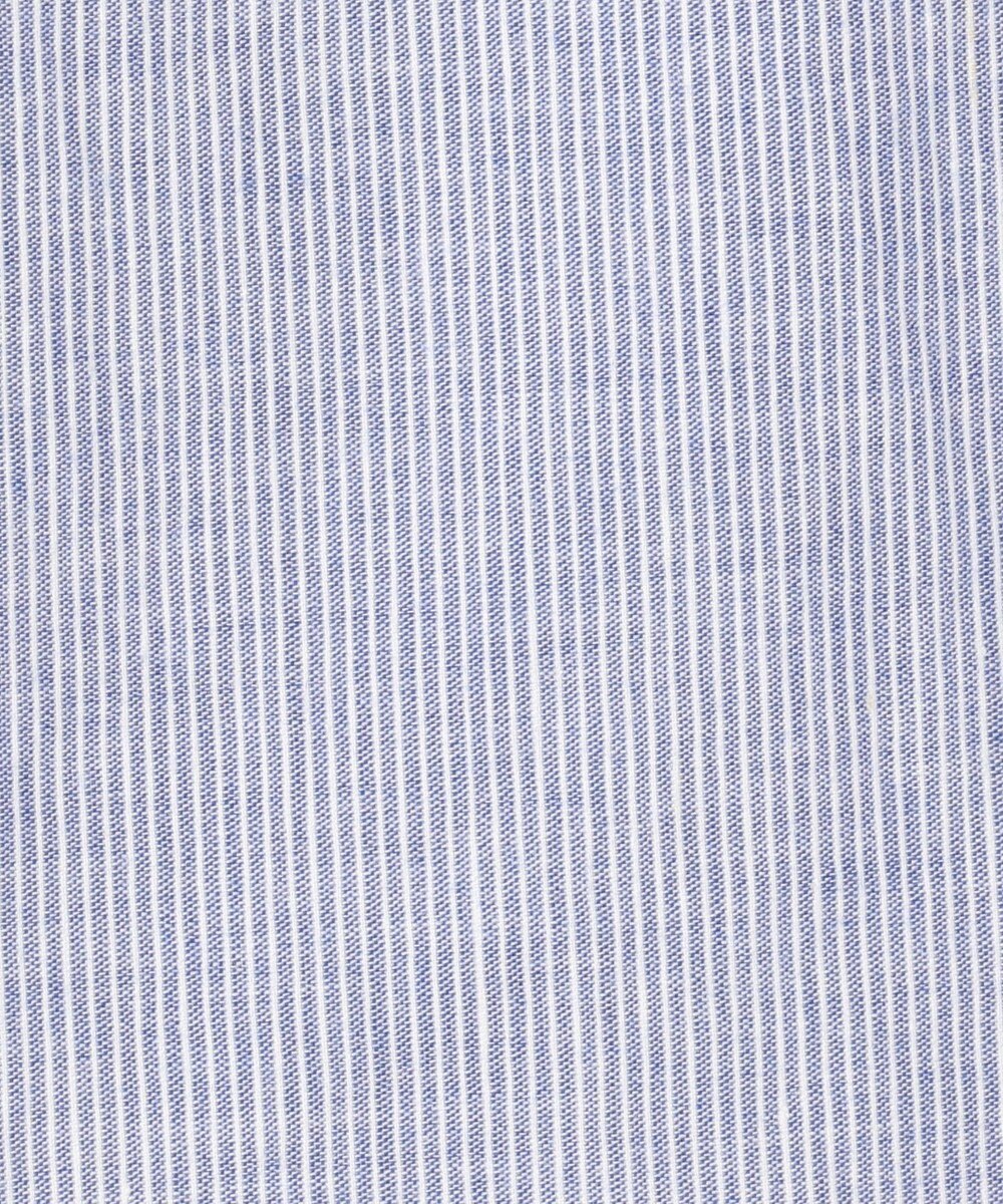 JOSEPH ABBOUD 【サスティナブル・７分袖】コットンリヨセルリネンコードストライプ シャツ 