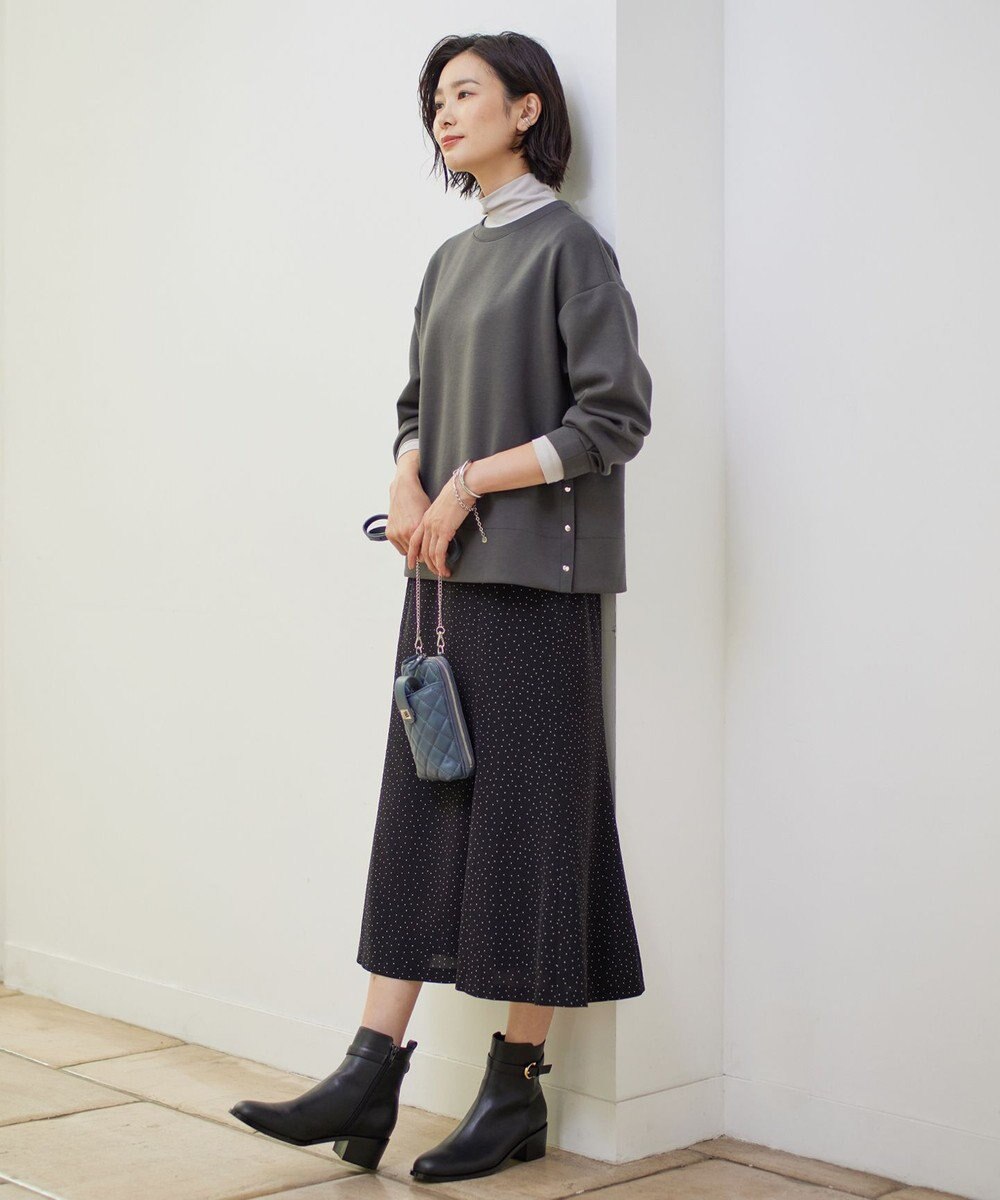 J.PRESS LADIES 【WEB限定】ダンボールニットジャージー カットソー 