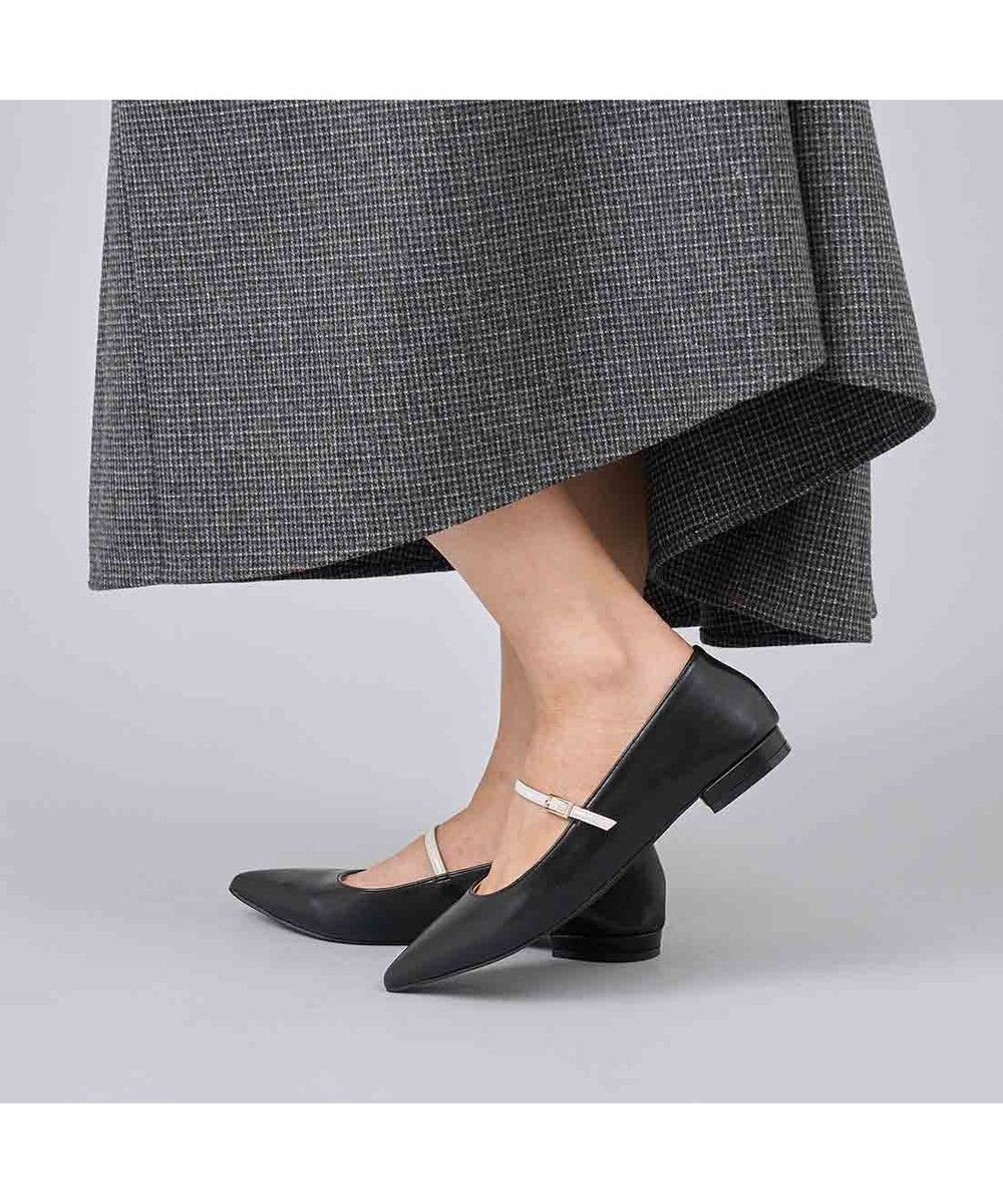 MODE ET JACOMO <carino>【レイン対応】配色ベルトメリージェーン 