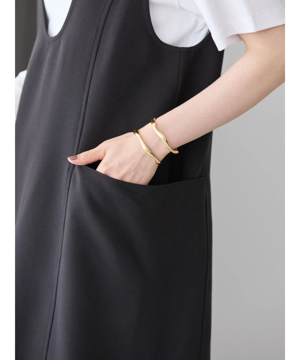 AMERICAN HOLIC イージーケアＵネックＩラインワンピース 