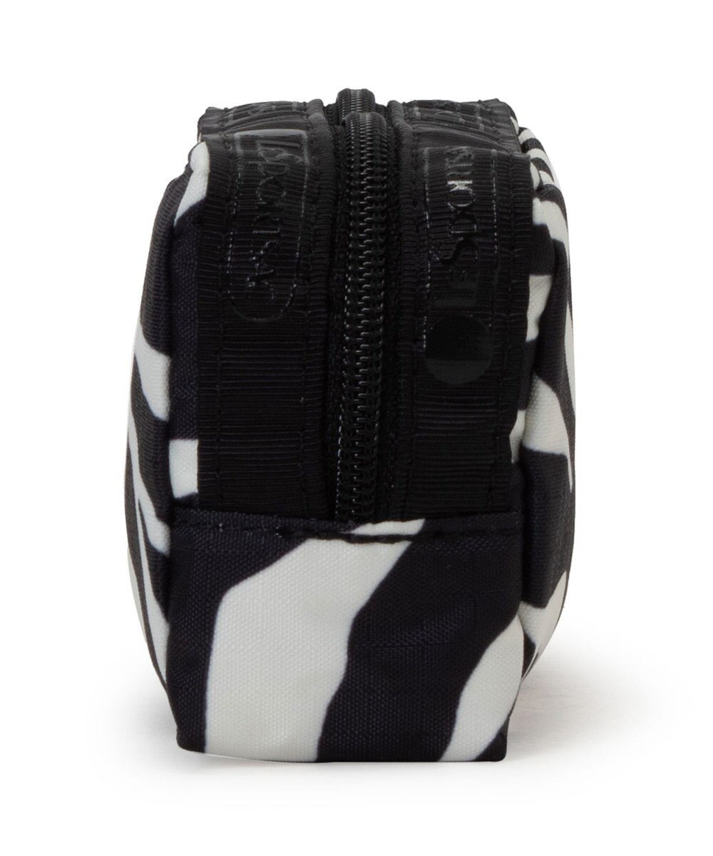 LeSportsac MICRO REC COSM/クリームブラックゼブラ 