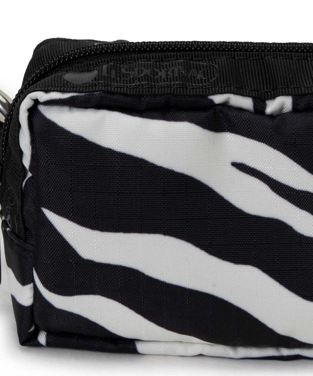 LeSportsac MICRO REC COSM/クリームブラックゼブラ 