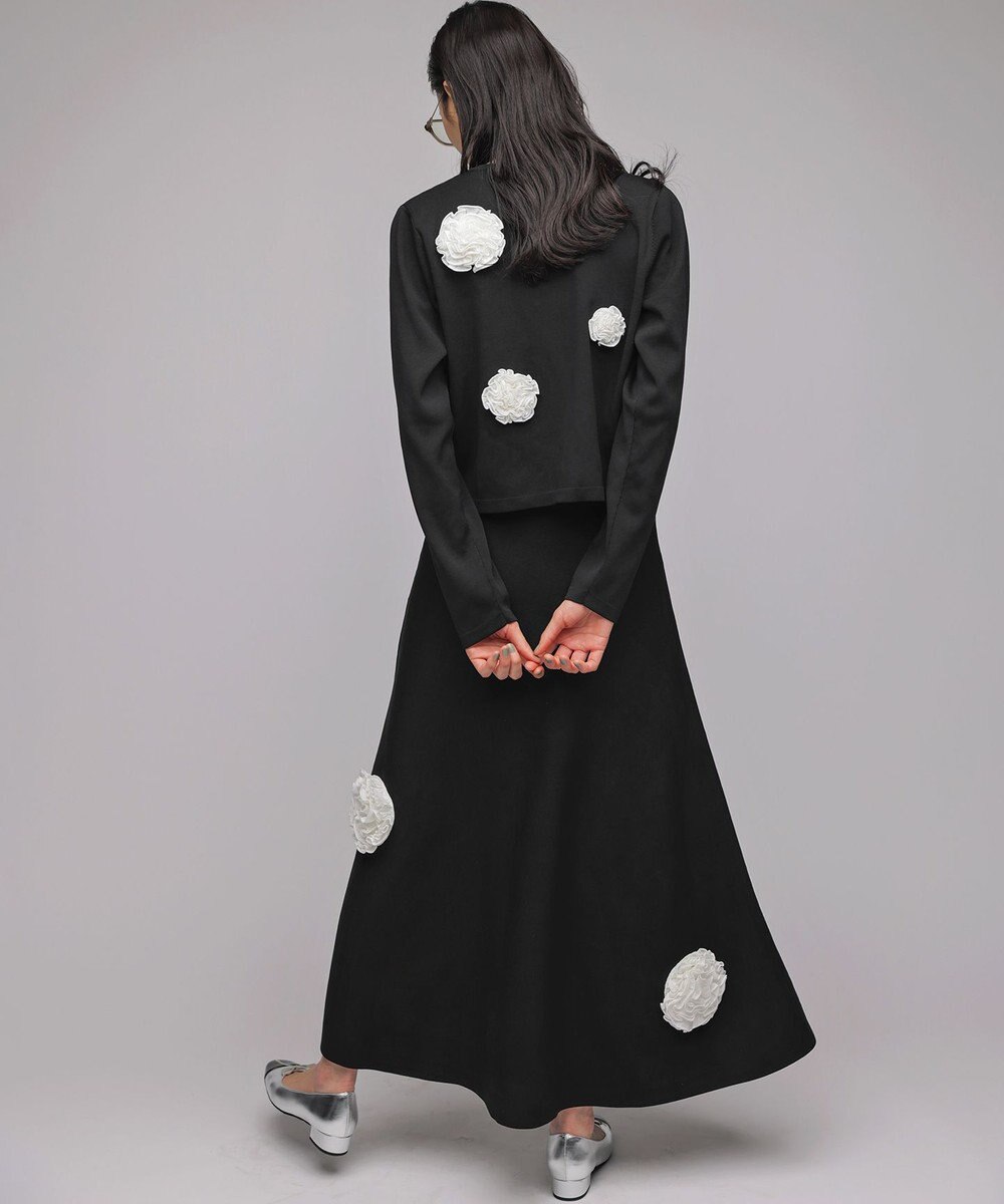 組曲 S 【組曲×setsuko sagittaire】ボンボンフラワーニット カーディガン 