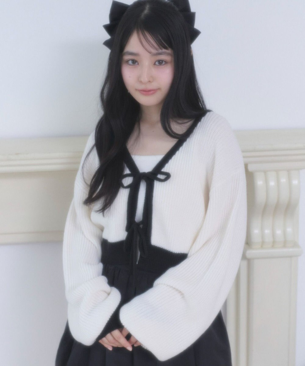 WEGO リボンカーディガン 