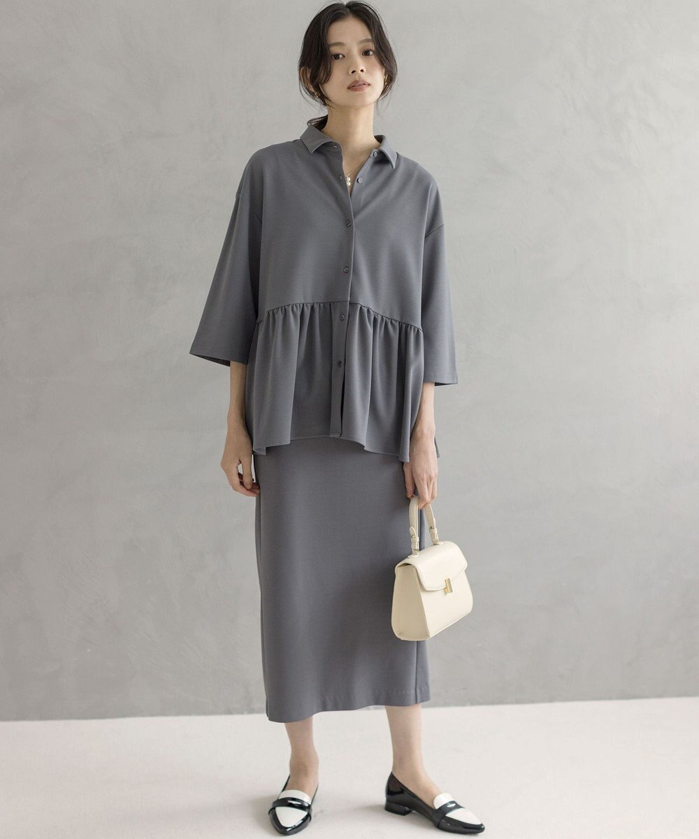 組曲 S ジョーゼットジャージーボウタイチュニック ブラウス 