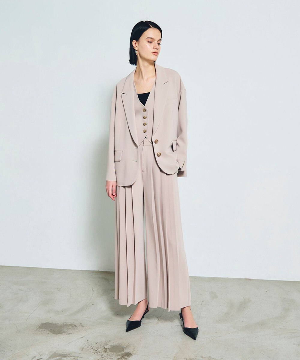 GRACE CONTINENTAL トリアセプリーツパンツ 