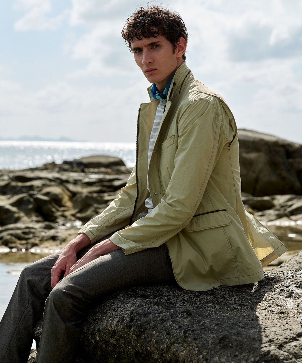 JOSEPH ABBOUD 【キングサイズ・オーガニックコットン使用】インレーボーダー Tシャツ 