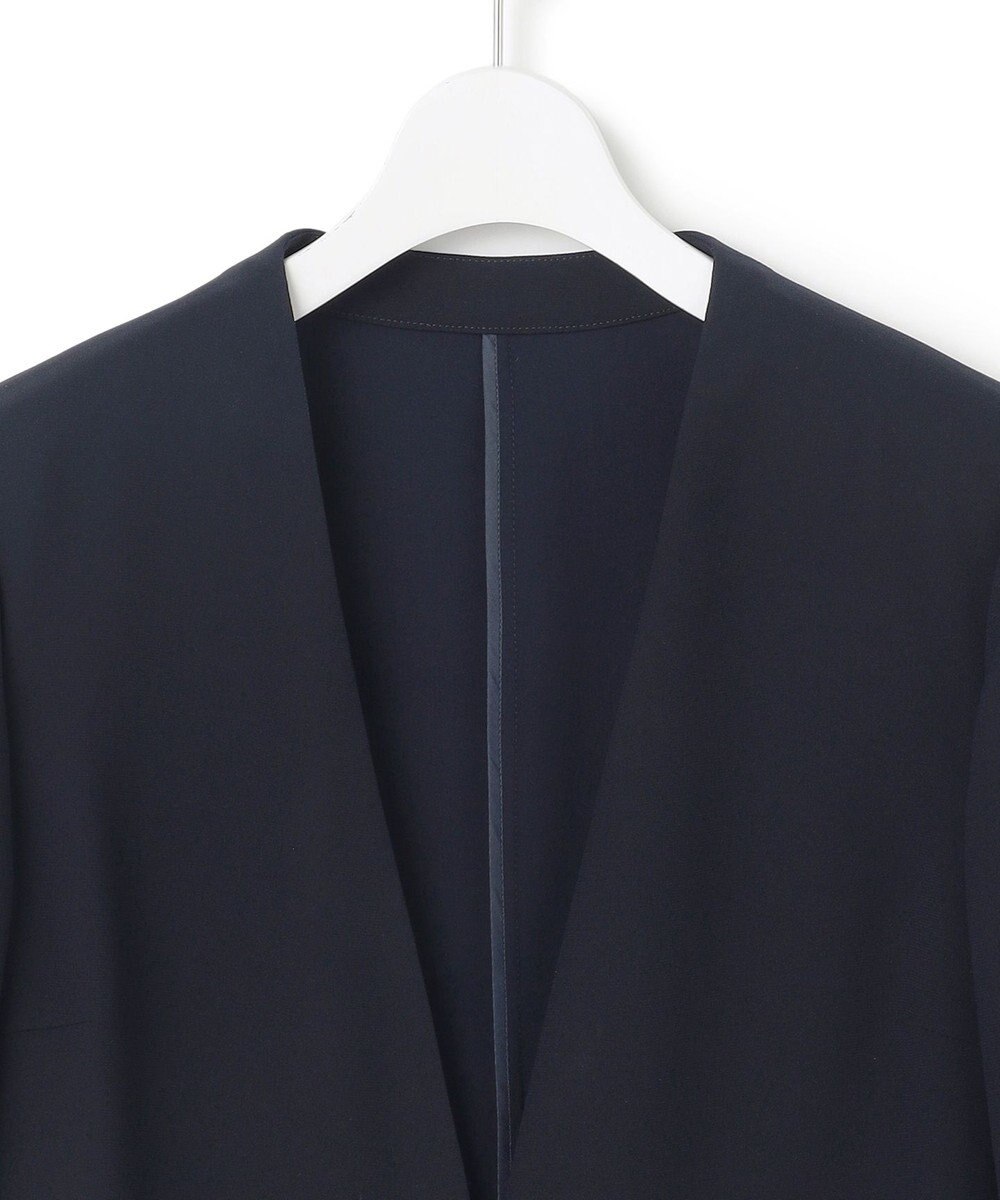 23区 S 【洗える/吸水速乾/UVカット/接触冷感】ストレッチジョーゼット ノーカラー ジャケット 