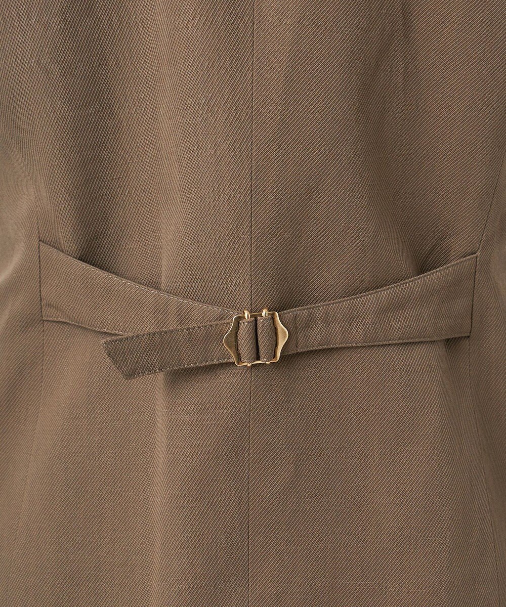 23区 【エステータ】ウールリネン アシンメトリーボタン ベスト 