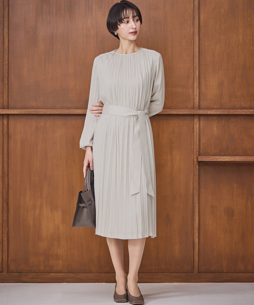 23区 L 【洗える】クリスタルアムンゼン プリーツワンピース 