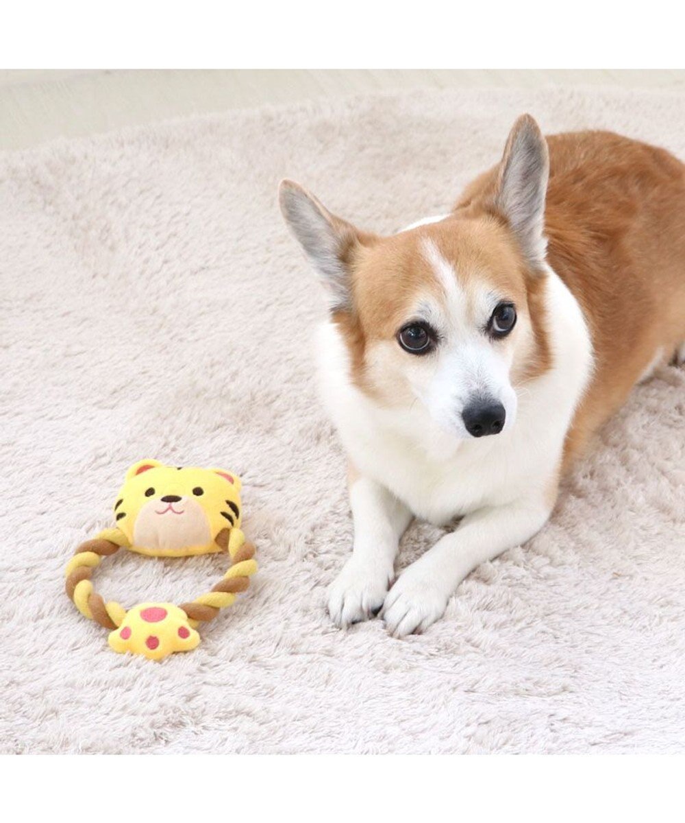 犬 おもちゃ トラ ロープおもちゃ トイ ｔｏｙ 虎 とら お正月 年賀状 干支 音が鳴る ぬいぐるみ ボール ロープ オモチャ 玩具 小型犬 おもちゃ 猫 かわいい おもしろ インスタ映え Pet Paradise ファッション通販 公式通販 オンワード クローゼット