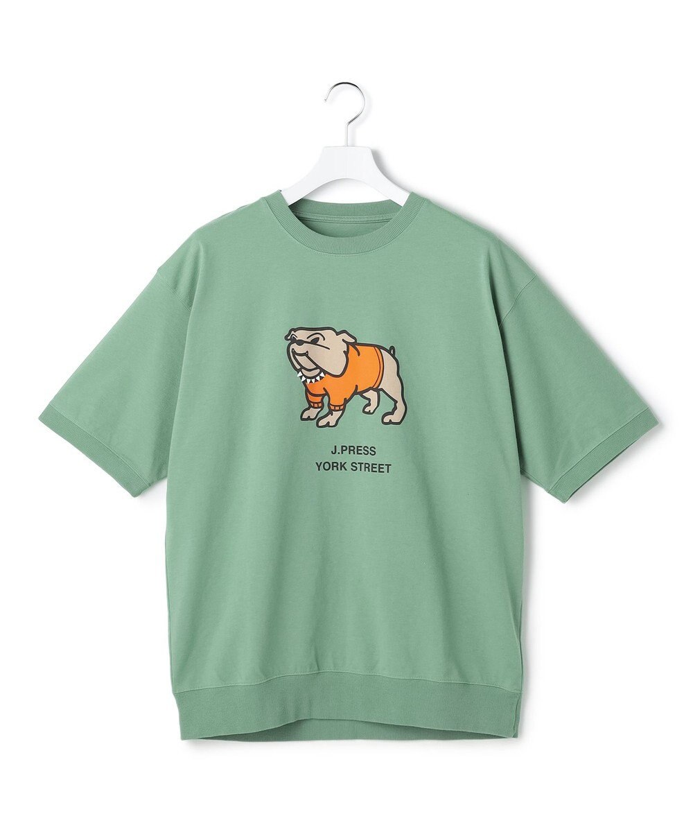 J.PRESS YORK STREET 【UNISEX】ブルドックプリント クルーネック Tシャツ 