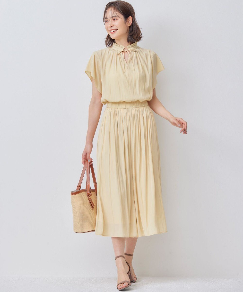 組曲 L 【新色追加】ギャザーライトデシン パンツ 