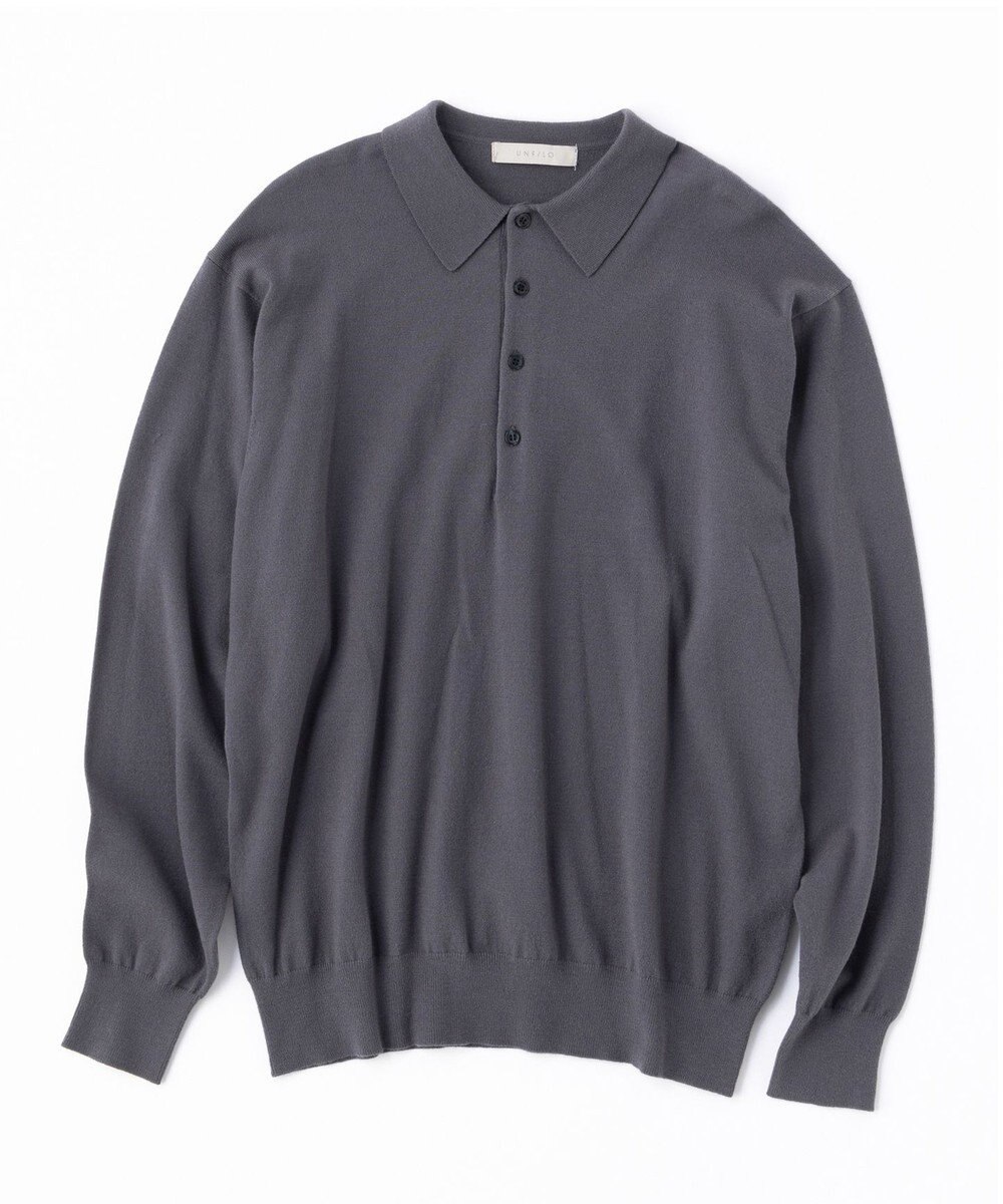 UNFILO MENS ライトウォーム ニットポロ 