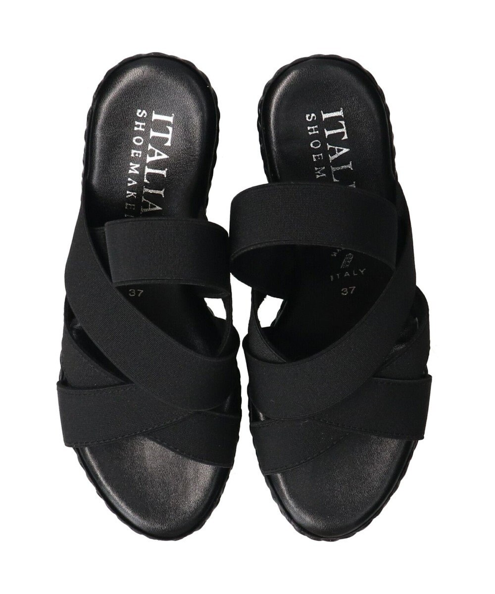 INTER-CHAUSSURES 【ITALIAN SHOEMAKERS】エラスティックハイウエッジサンダル 