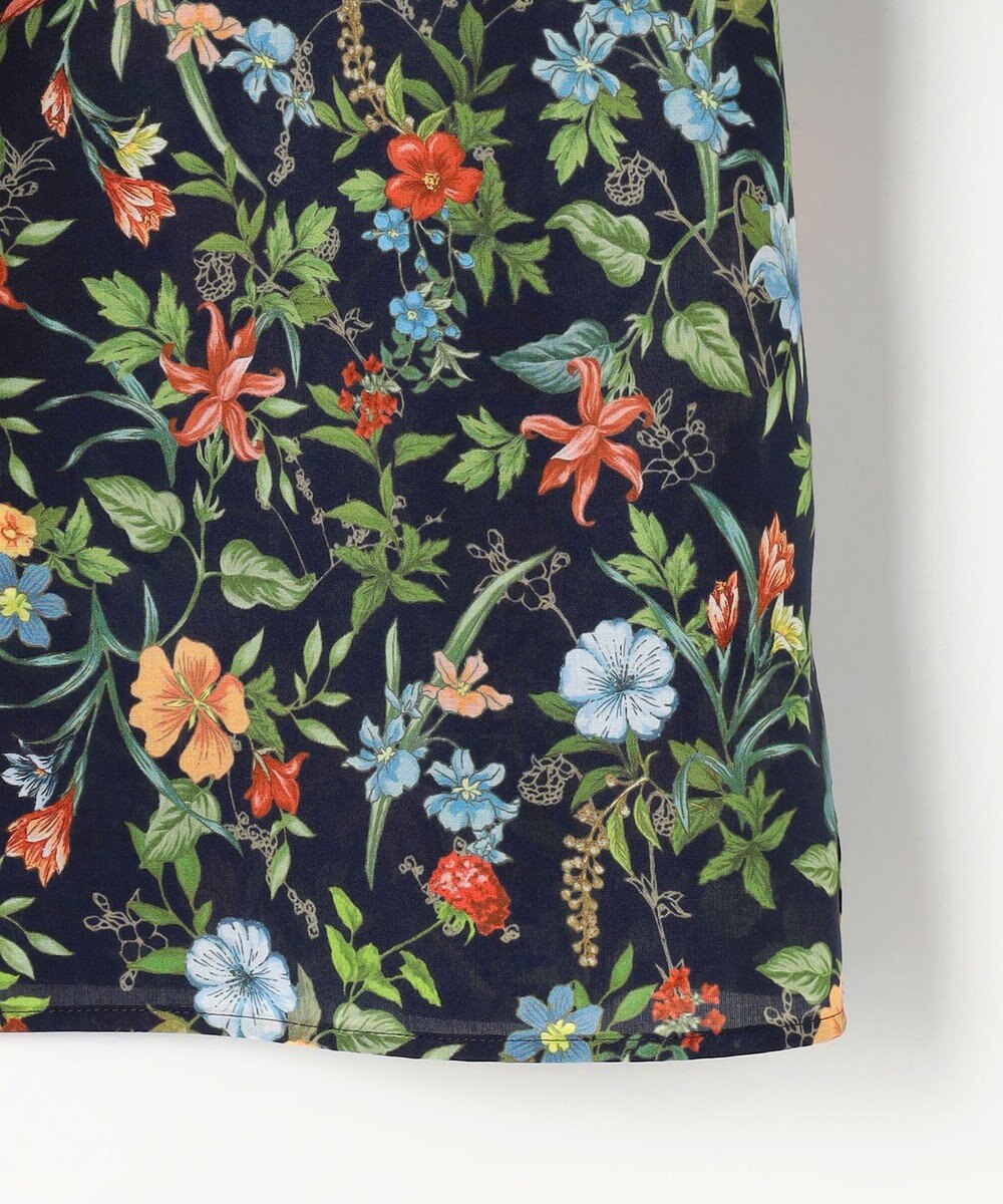 J.PRESS LADIES S スパンボタニカル プリント クルーネック ブラウス 