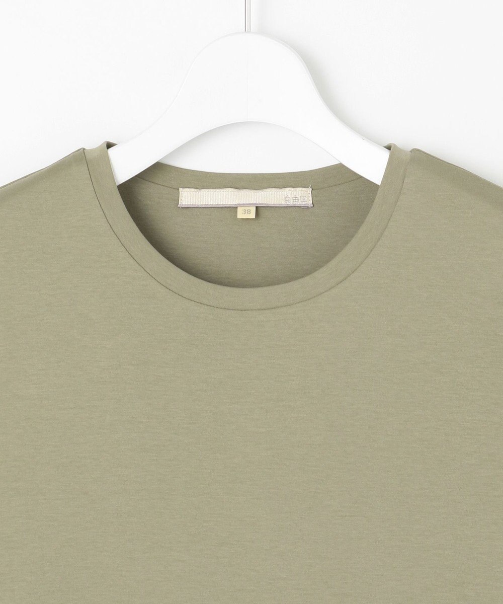 自由区 【洗える】リラックスジャージー クルーネックワンピース 