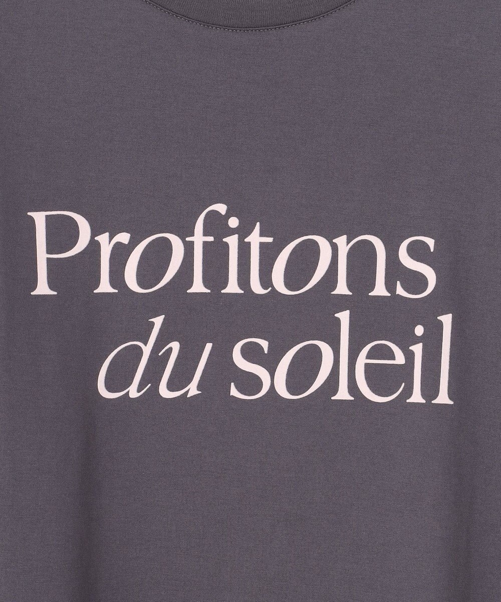 組曲 L ブルーデイジーロゴプリント Tシャツ 