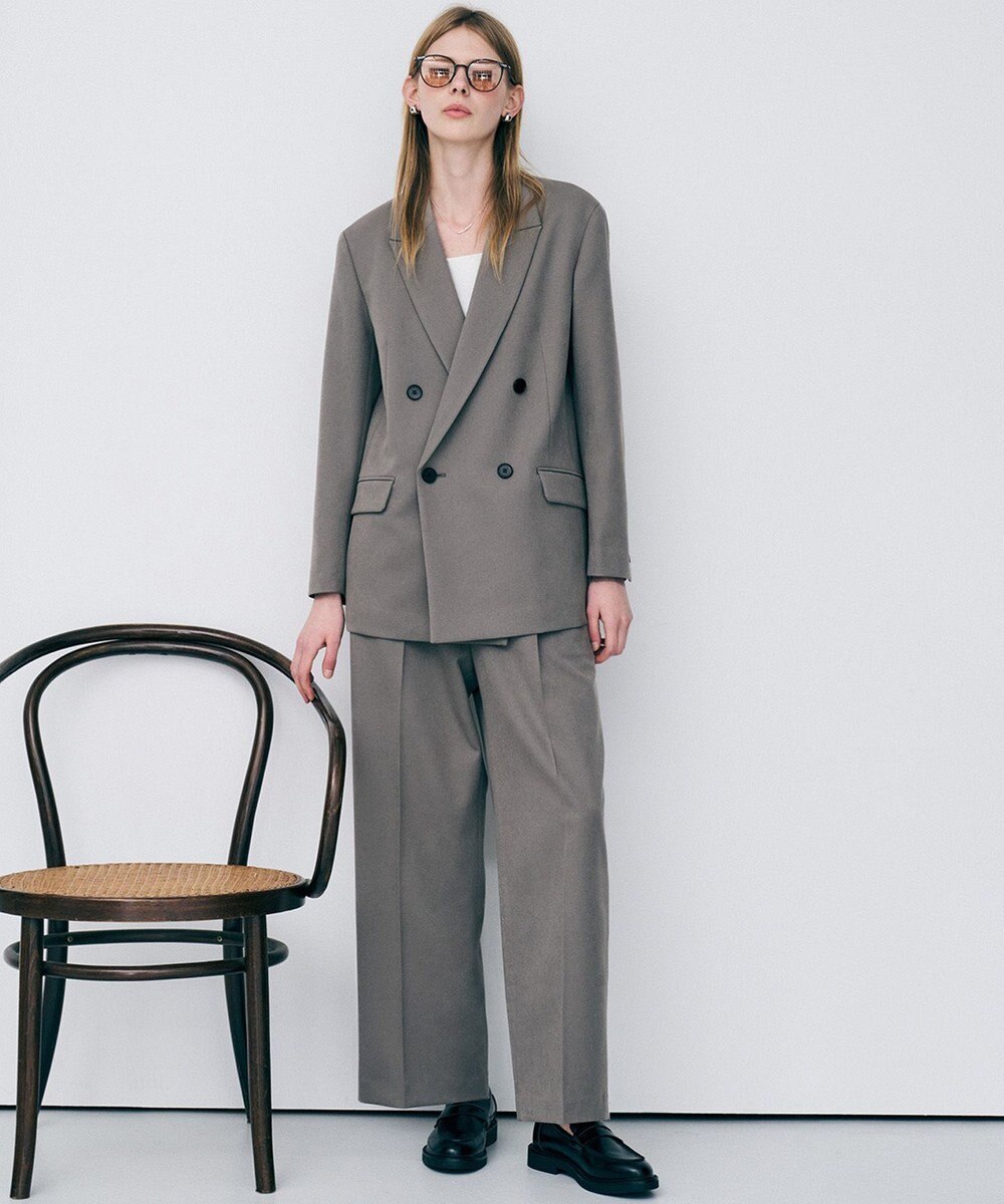 uncrave プルーフウールライクツイル ワイドパンツ 