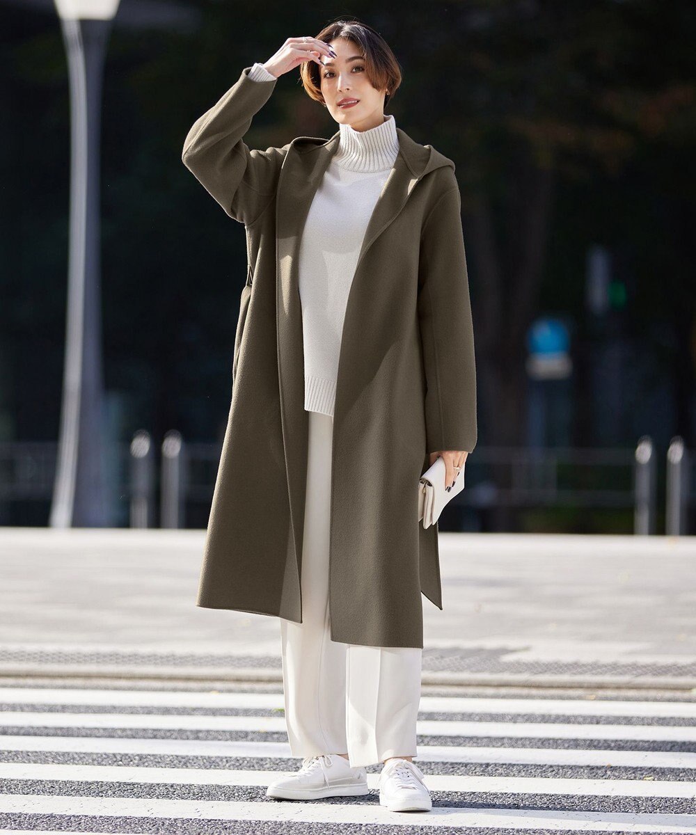 ICB ウールリバーフーデットコート 