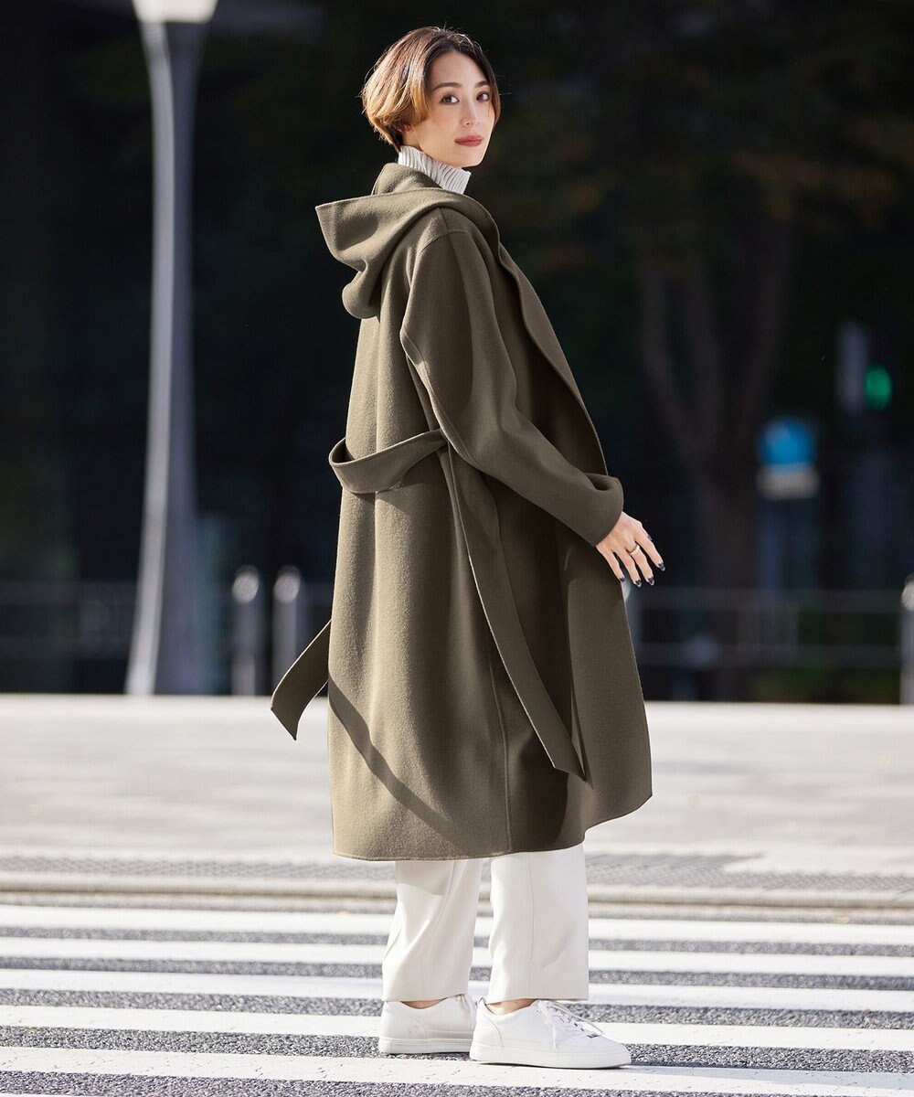 ICB ウールリバーフーデットコート 