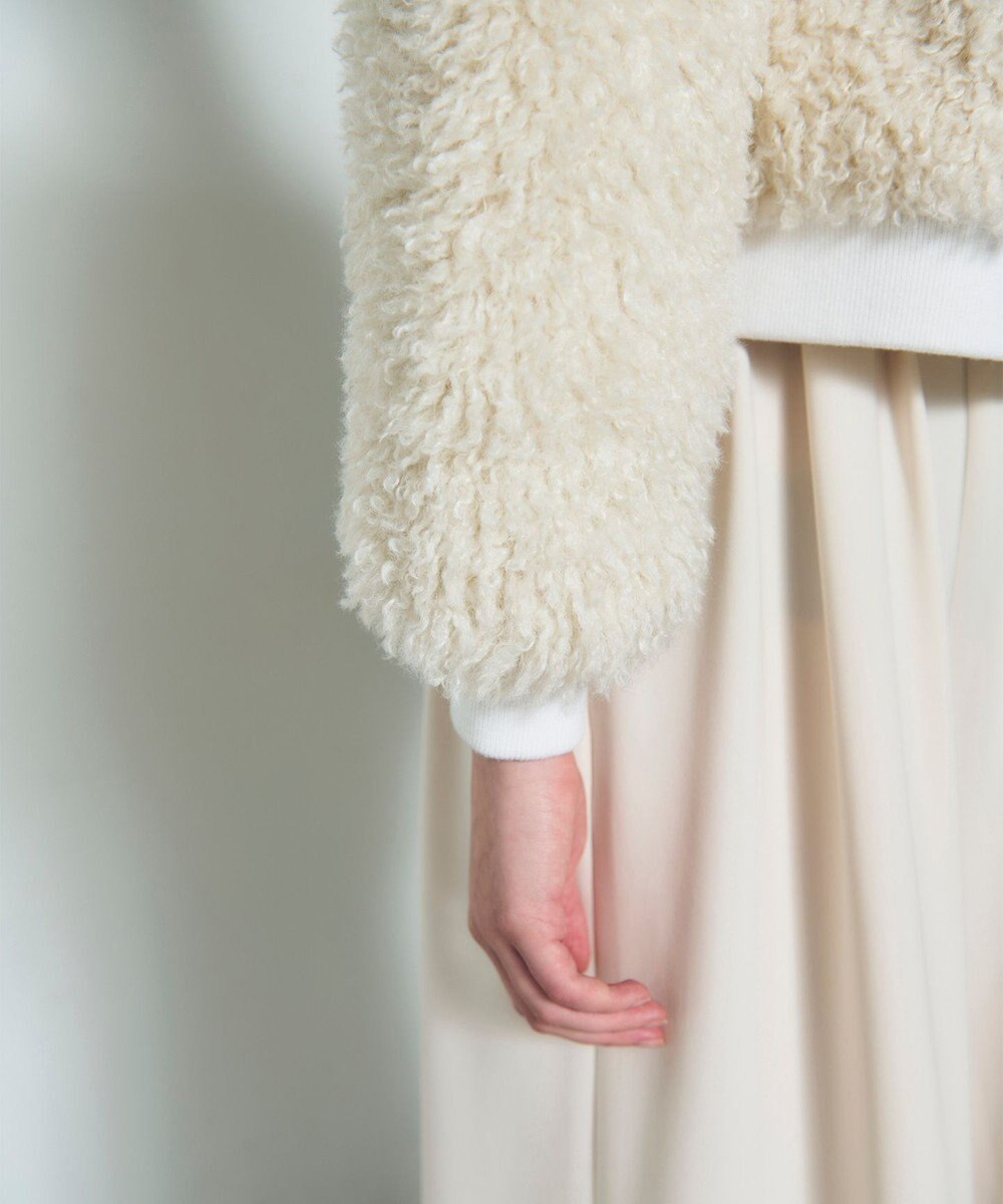 GRACE CONTINENTAL フェイクファーニットカーディガン 