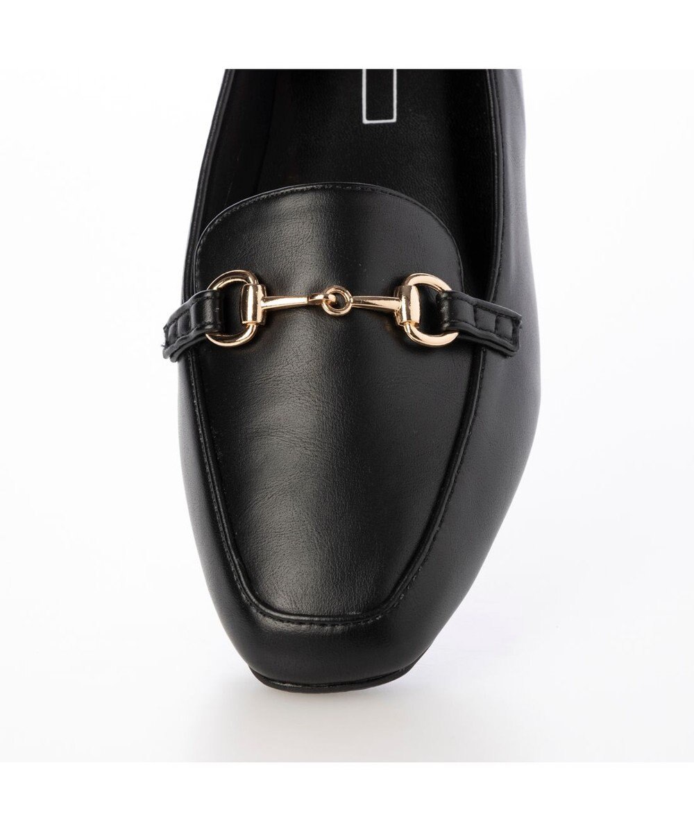 MODE ET JACOMO <noyau>スクエアトゥビット付きヒールローファー 