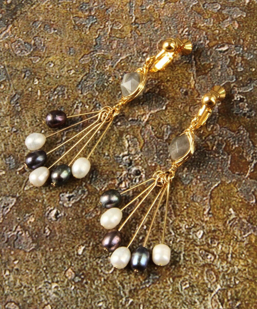 ラブラドライト 淡水パールイヤリング Wythe Charm ファッション通販 公式通販 オンワード クローゼット